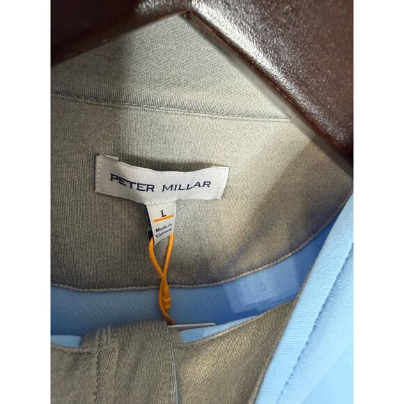 Peter Millar Men's Cottage Blue Perth Performance Golf Quarter-Zip Pullover Sz L - Picture 7 of 12